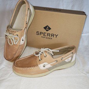 Sperry Bluefish 2-eye boat shoes Linen/Oat women's 8.5